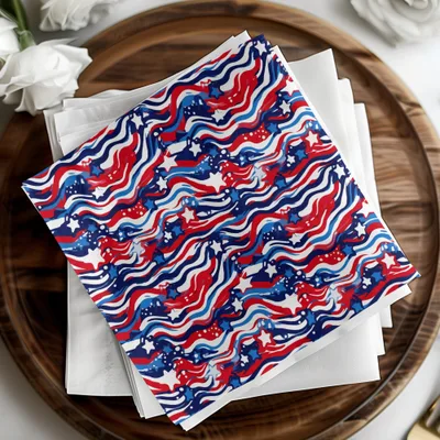 Patriotic Stars and Stripes Seamless Digital Paper, 4th of July Pattern, Red White and Blue Background, Digital Download for Crafts - Moore and Mountain