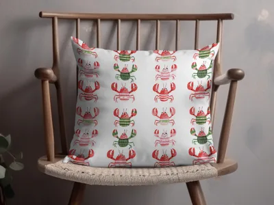 Pattern of Joyful Lobsters With Festive Garments Digital - Moore and Mountain