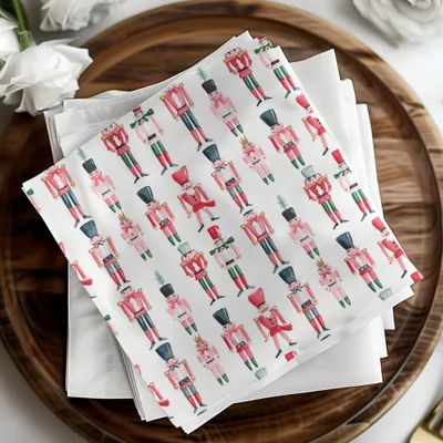 Pattern of Watercolor Nutcracker Figures Holiday Digital - Moore and Mountain