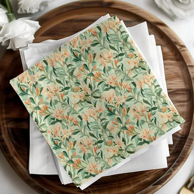 Peach Azalea Floral Digital Paper, Seamless Pattern for Fabric Design, Printable Background, Digital Download, Scrapbooking, Wallpaper - Moore and Mountain
