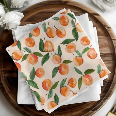 Peach Digital Paper, Watercolor Fruit Pattern, Seamless Peach Background, Summer Pattern Digital Download, Printable Peach Design - Moore and Mountain