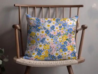 Colorful Floral Pattern Decorative Pillow for Home Decor