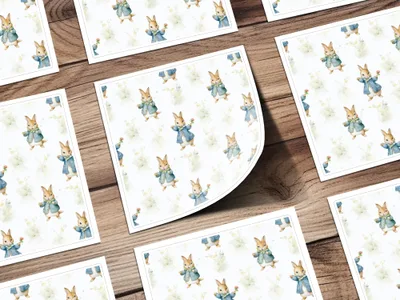 Peter Rabbit Digital Paper, Watercolor Bunny Seamless Pattern, Easter Fabric Design, Cute Animal Print, Spring Digital Download - Moore and Mountain