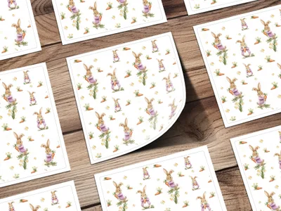 Peter Rabbit Digital Seamless Pattern, Spring Easter Bunny JPEG, Cute Kids Fabric Design, Nursery Wallpaper, Digital Paper Download - Moore and Mountain