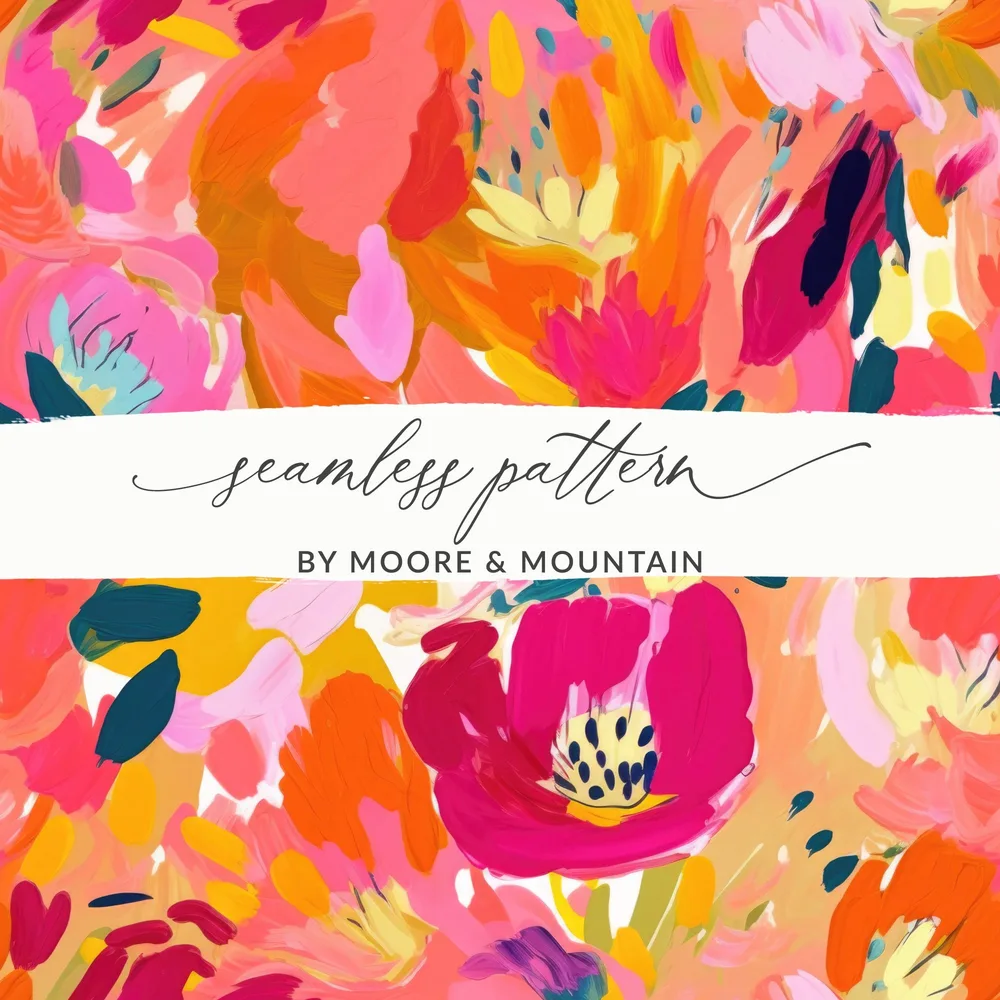Vibrant Colorful Seamless Pattern by Moore & Mountain