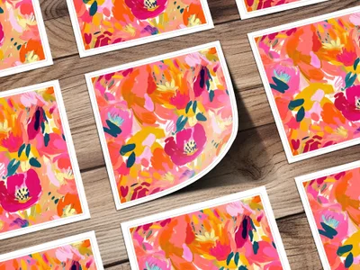 Bold and Vibrant Multicolor Floral Art Prints