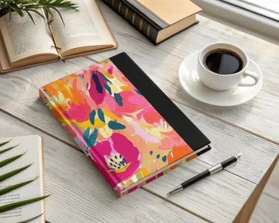 Floral Pattern Hardcover Notebook for Your Daily Notes