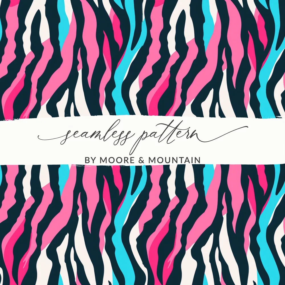 Vibrant Abstract Animal Stripes Seamless Pattern Design