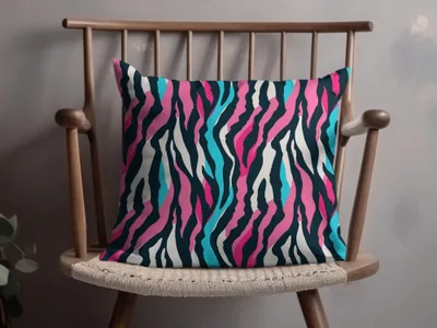 Vibrant Zebra Print Pattern Throw Pillow for Modern Decor