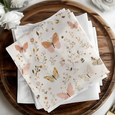 Butterfly and Floral Print Fabric product type