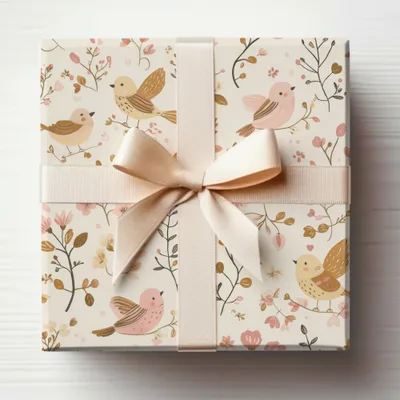 Decorative Floral and Bird Design Gift Box Product