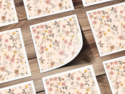 Floral Pattern Design with Pink and Yellow Flowers Product