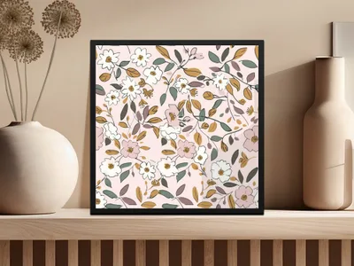 Floral Pattern Art Print with Elegant Design