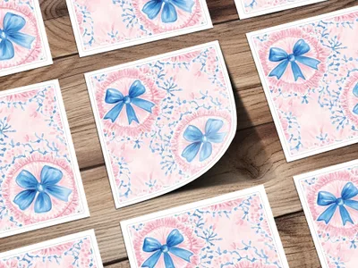 Pink Bows Seamless Grandmillenial Digital - Moore and Mountain