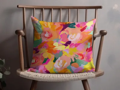 Vibrant Floral Art Pattern Decorative Cushion Pillow
