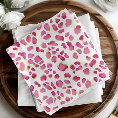 Pink Cheetah Print, Seamless Pattern, Digital Paper, Pink and Gold Animal Print, Commercial Use, Leopard Print, Digital Download - Moore and Mountain