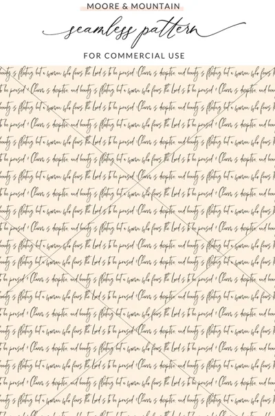 Seamless Pattern for Commercial Use Text Design