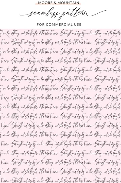 Strength and Dignity Seamless Pattern for Commercial Use