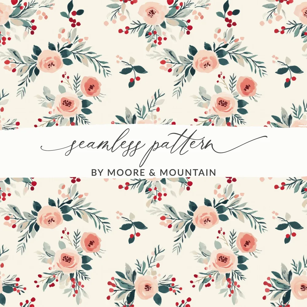 Floral Seamless Pattern by Moore & Mountain Design