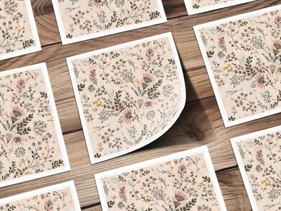 Pink Floral Digital Paper, Watercolor Botanical Pattern, Delicate Flower Print, Spring Blossom Design, Abstract Leaf Background, Pastel - Moore and Mountain