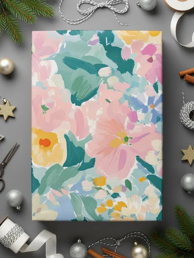 Pink Floral Digital Paper, Watercolor Flower Pattern, Abstract Pastel Background, Spring Garden Seamless Texture, Scrapbook Printable - Moore and Mountain