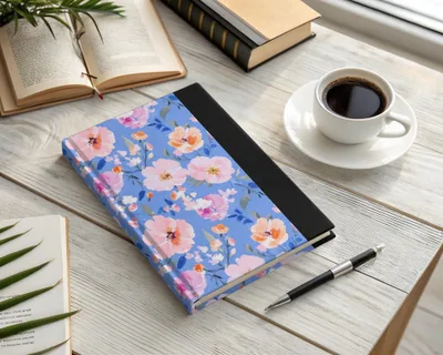 Floral Design Hardcover Notebook for Daily Writing