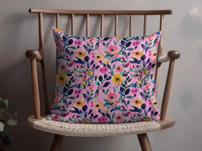 Colorful Floral Pattern Cushion for Home Decor