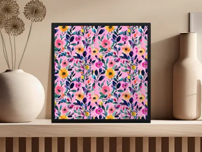 Colorful Floral Art Print for Home Decor Wall product