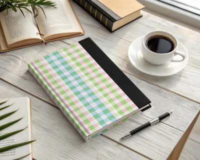 Pastel Checkered Hardcover Journal Perfect for Notes