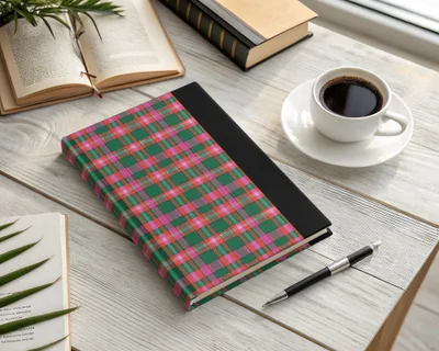 Pink Green Red and Grey Tartan Plaid Pattern Digital - Moore and Mountain
