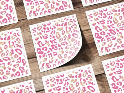 Pink Leopard Print Digital Paper, Seamless Animal Skin Pattern, Girly Texture Download, Scrapbooking, Fabric Design, Sublimation, Digital - Moore and Mountain