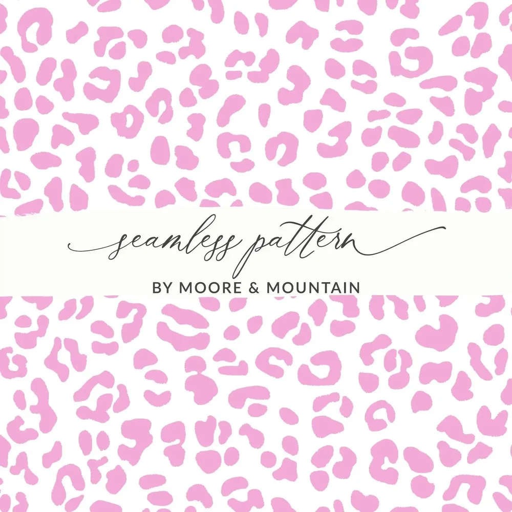 Pink Leopard Print Digital Paper, Seamless Pattern, Animal Print Fabric, Background, Scrapbook Paper, Cheetah Print, Digital Product - Moore and Mountain