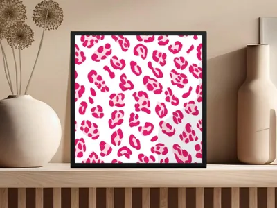 Pink Leopard Print Digital Seamless Pattern, Animal Print Texture, Commercial Use, Scrapbook Paper, Fabric Design, Digital Paper - Moore and Mountain