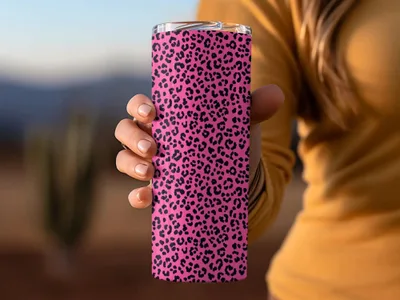 Pink Leopard Print, Seamless Digital Pattern, Animal Print Texture, JPEG Pattern, 12x12 inches, 2 Scales Digital Product - Moore and Mountain