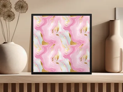 Pink Marble Gold T-Shirt, Digital Art, Seamless Pattern, Trendy Design, Abstract Art, Marble Print, Aesthetic Design, Home Decor - Moore and Mountain