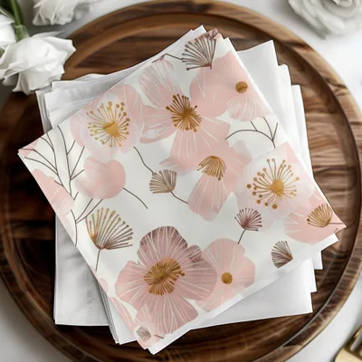 Elegant Floral Design Napkins for Special Occasions