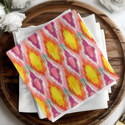 Bold Patterned Multi-Color Design for Napkin Product