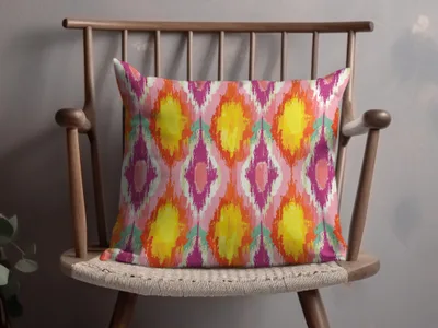 Bright Colorful Abstract Pattern Decorative Pillow