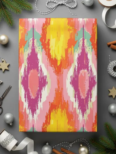 Vibrant Colorful Abstract Pattern Gift Wrap