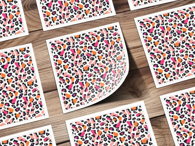 Vibrant Leopard Print Pattern Colorful Design Sheets