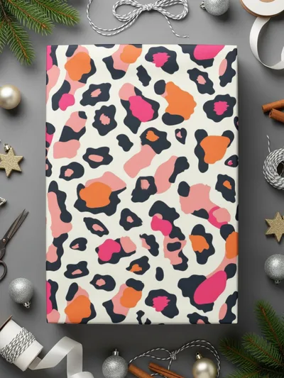 Colorful Animal Print Leopard Pattern Gift Wrap