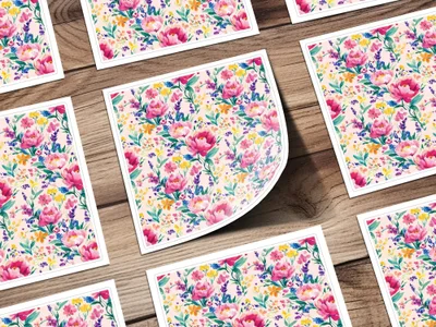Pink Peony Floral Watercolor Digital Paper, Summer Flower Pattern, Watercolor Floral Design, Seamless Flower Pattern, Scrapbook Paper - Moore and Mountain