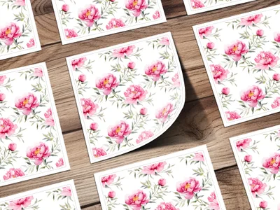 Pink Peony Seamless Digital Pattern, Floral Repeat Pattern, Watercolor Peony, Flower Pattern for Fabric, Commercial Use