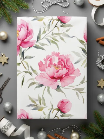 Pink Peony Seamless Digital Pattern, Floral Repeat Pattern, Watercolor Peony, Flower Pattern for Fabric, Commercial Use