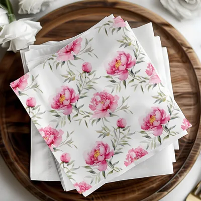 Pink Peony Seamless Digital Pattern, Floral Repeat Pattern, Watercolor Peony, Flower Pattern for Fabric, Commercial Use