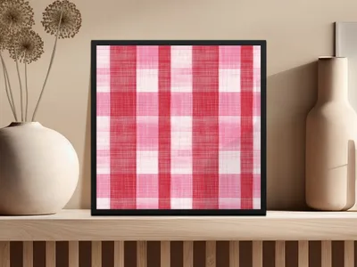 Pink Plaid Digital Paper, Gingham Texture, Red Fabric Pattern, Tartan Background, Scrapbook Paper, Digital Download, Seamless Tile - Moore and Mountain