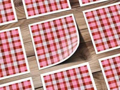Pink Plaid Digital Paper, Seamless Check Pattern, Tartan Background, Digital Download, Scrapbook Paper, Fabric Design, 12x12 JPEG - Moore and Mountain