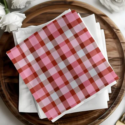 Pink Plaid Digital Paper, Seamless Check Pattern, Tartan Background, Digital Download, Scrapbook Paper, Fabric Design, 12x12 JPEG - Moore and Mountain