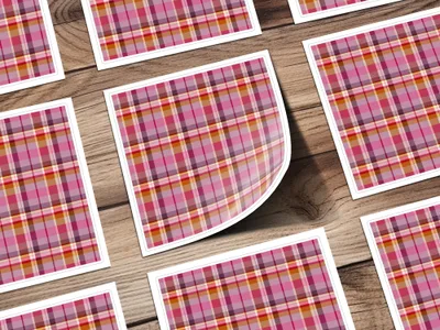 Pink Plaid Digital Paper, Seamless Tartan Pattern, Scrapbook Paper, Commercial Use, 12x12 JPEG Files, 2 Scales, Fabric Design - Moore and Mountain