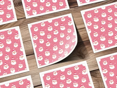 Pink Santa Claus Seamless Pattern Digital, Festive Christmas Repeat File, Holiday Surface Design, Scrapbooking Paper, Fabric Print - Moore and Mountain